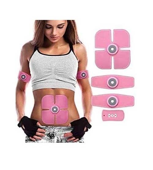 Abdominal Muscle Trainer Smart ABS Pink Body Slimming Massager Shaper 